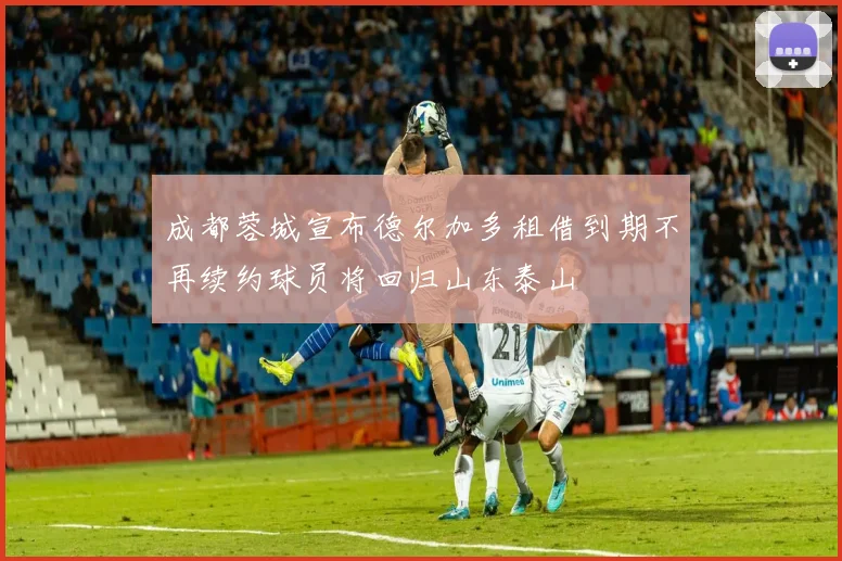 成都蓉城宣布德尔加多租借到期不再续约球员将回归山东泰山
